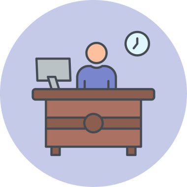 Masa. Web simgesi basit illüstrasyon