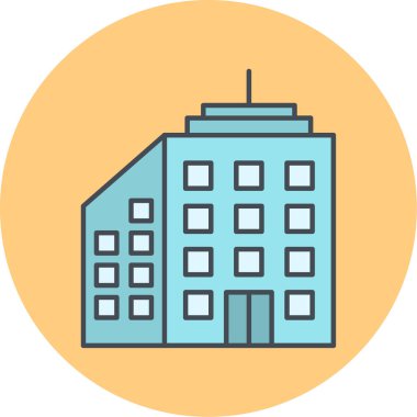 Modern yapı simgesinin vektör illüstrasyonu