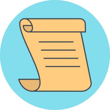 Dosya belgesi simgesinin vektör illüstrasyonu