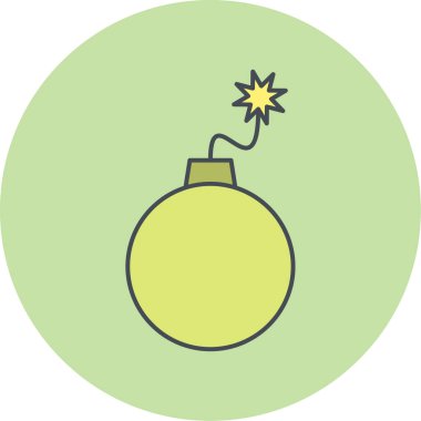 Moda Biçimli Bomba Simgesi İzole Arkaplan