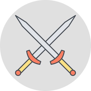 Kılıç simgesi. vektör illüstrasyonu