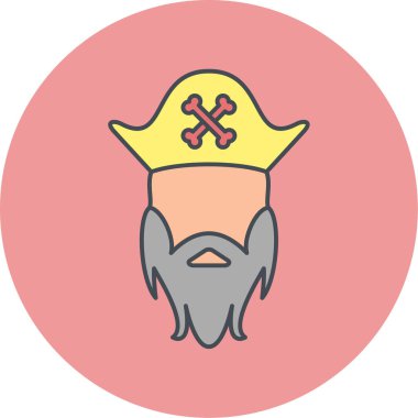 Bir korsan simgesinin vektör çizimi