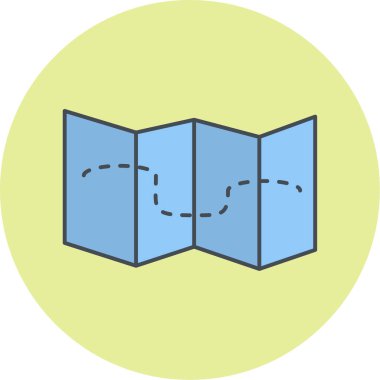 Harita. Web simgesi basit illüstrasyon