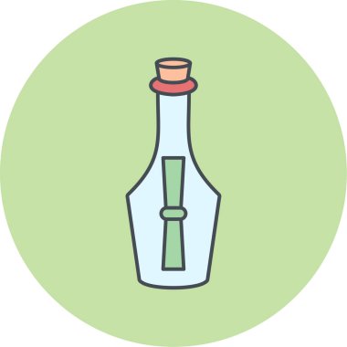 Bir şişe simgesinin vektör illüstrasyonu
