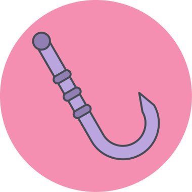 Balık kancası ikonu. vektör illüstrasyonu