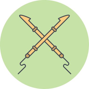 Kılıç simgesinin vektör illüstrasyonu