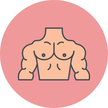 Vücut geliştirme simgesi vektör çizimi