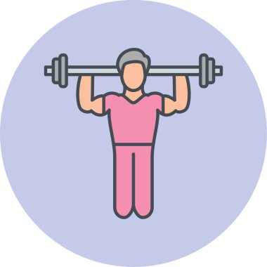 Fitness simgesinin vektör illüstrasyonu