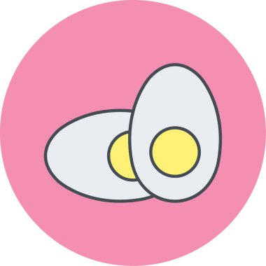 Yumurta. Web simgesi basit illüstrasyon
