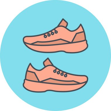 spor ayakkabı ikonu vektör illüstrasyonu