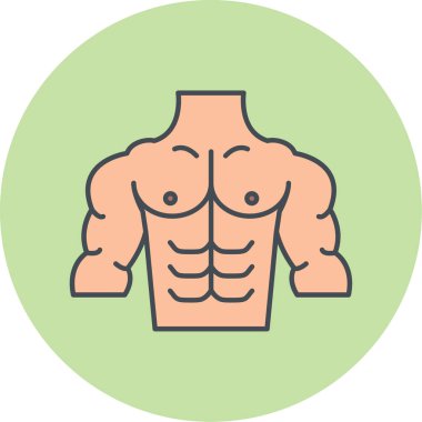 Vücut geliştirme simgesi vektör çizimi