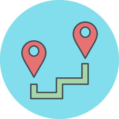 konum simgesi, vektör çizimi