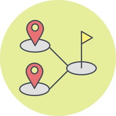 konum pin simgesi, vektör illüstrasyonu