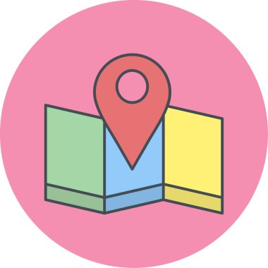 Harita iğnesi. Basit tasarım