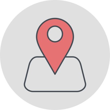 konum simgesi vektör illüstrasyonu