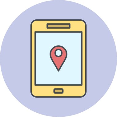 konum. Web simgesi basit illüstrasyon