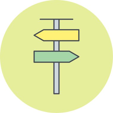 Yönün vektör illüstrasyonu Simgesi