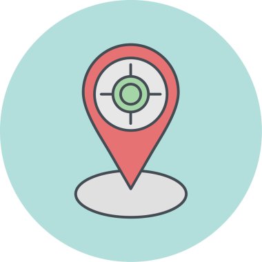 GPS yön bulma simgesinin vektör çizimi