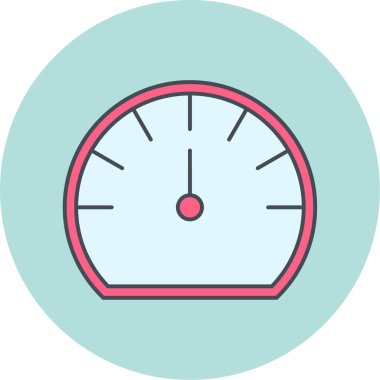 vektör çizim tek saat simgesi