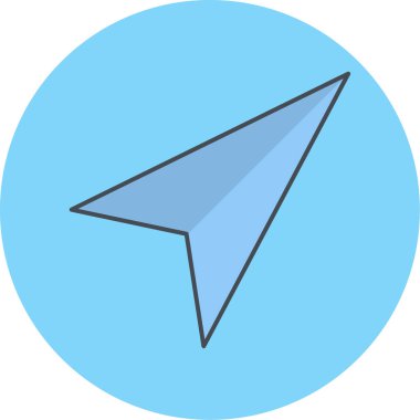 kağıt kesme yönü ok simgesi, vektör illüstrasyonu