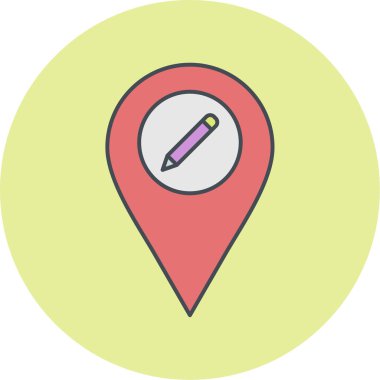 pin işaretçisi simgesi vektör çizimi