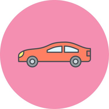 araba simgesi vektör illüstrasyonu