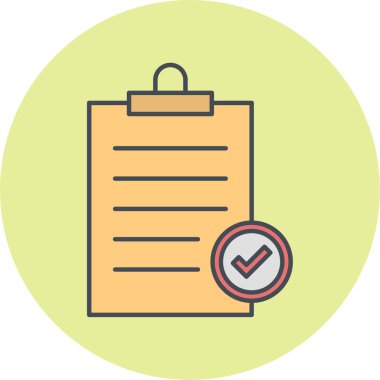 Kontrol listesi. Web simgesi basit illüstrasyon