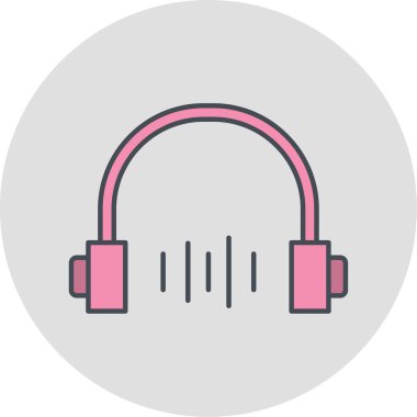 kulaklık simgesi vektör illüstrasyonu