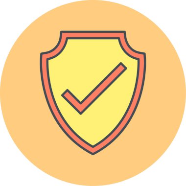 kalkan simgesi, vektör illüstrasyonu