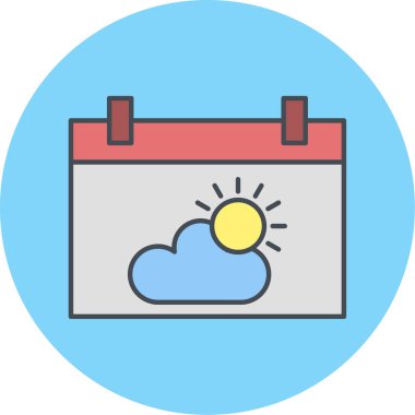 Takvim simgesinin vektör illüstrasyonu