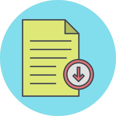 Belge simgesinin vektör illüstrasyonu