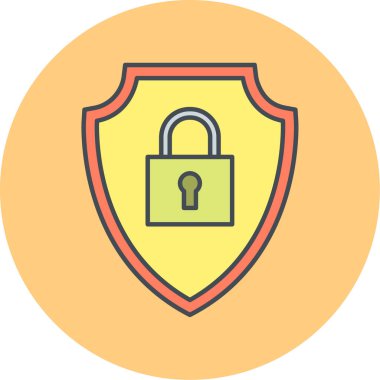 Kalkan. Web simgesi basit illüstrasyon