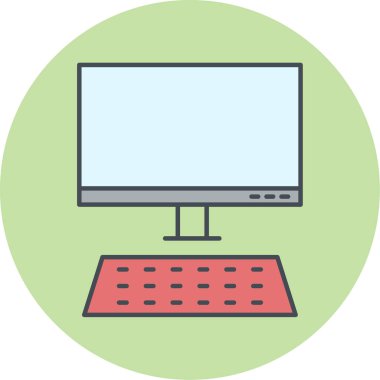 bilgisayar izleme simgesi, vektör illüstrasyonu