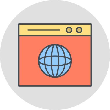 tarayıcı pencere simgesi, vektör illüstrasyonu