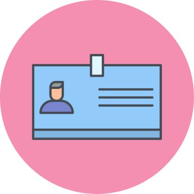 kimlik kartı vektör simgesi