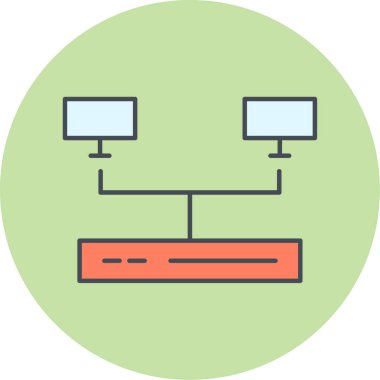 Bir ağ simgesinin vektör illüstrasyonu
