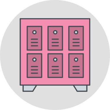 Dolap. Web simgesi basit illüstrasyon