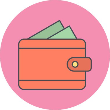 cüzdan ikonu vektör illüstrasyonu