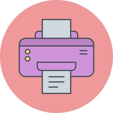 Yazıcı. Web simgesi basit illüstrasyon