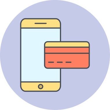 Kredi kartıyla. Basit resimleme