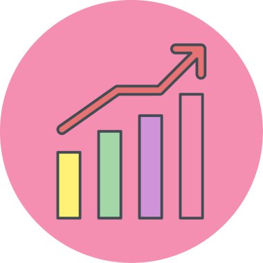 iş grafiği simgesi, vektör illüstrasyonu