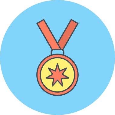 Madalya. Web simgesi basit illüstrasyon