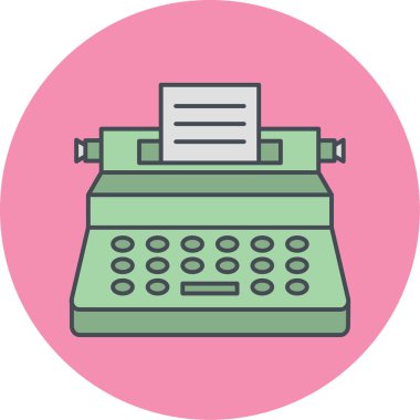 Daktilo. Web simgesi basit tasarım