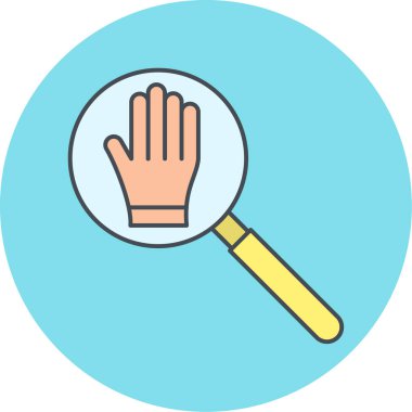 Büyüteç simgesi beyaz arkaplanda izole edilmiş. vektör illüstrasyonu