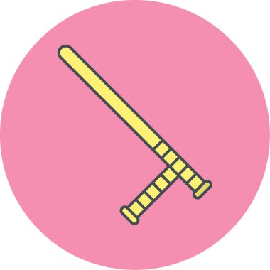 beysbol yarasa simgesi vektör illüstrasyonu