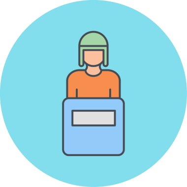 Tıbbi şapkalı bir adamın vektör çizimi