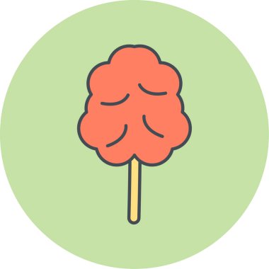 Bir ağaç simgesinin vektör illüstrasyonu