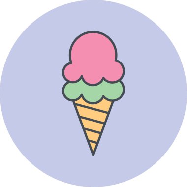 dondurma simgesi, vektör illüstrasyonu