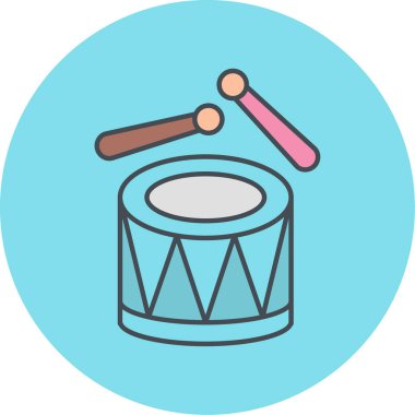 davul simgesi vektör illüstrasyonu