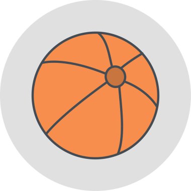 Basketbol topu ikonu vektör illüstrasyonu